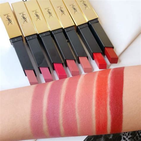 ysl rouge pur couture slim matte lipstick swatches|YSL lipstick shade 22.